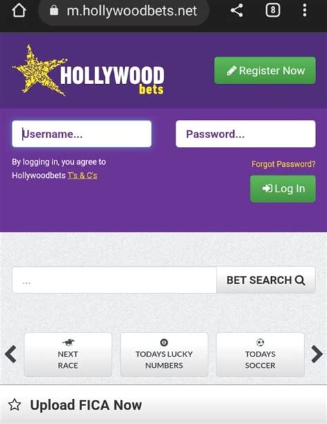 Using Mobile Logins for Hollywoodbets Website.